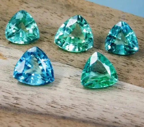 AAA+ Quality Natural Montana Green Sapphire 19.10 Ct Stunning Trillion Cut Certified Gemstone ABC Jewelery